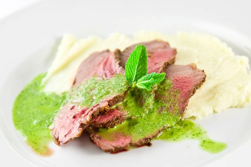 lamb with mint sauce