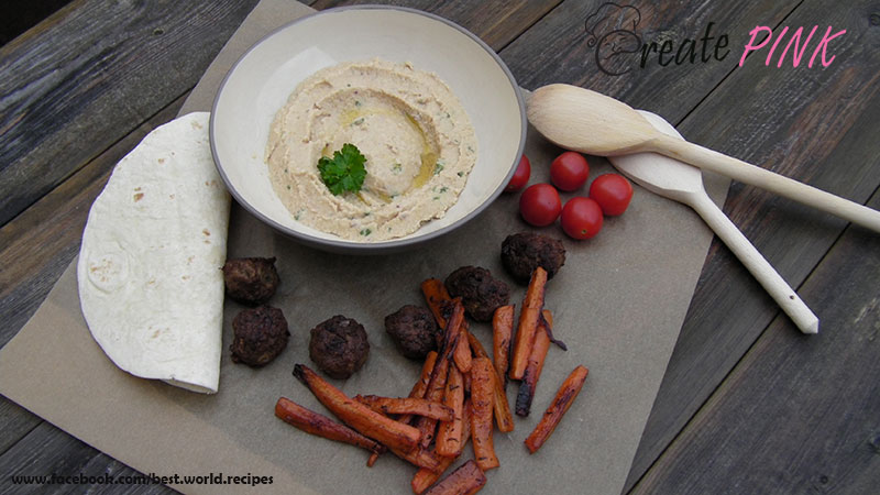 meatballs burrito with caramelized carrots