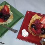 Vegan filo pastry and fruit tarts